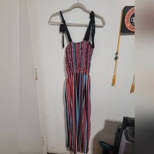 Striped Multicolor Sleeveless Dress